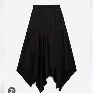 Kooples star wrap midi skirt black